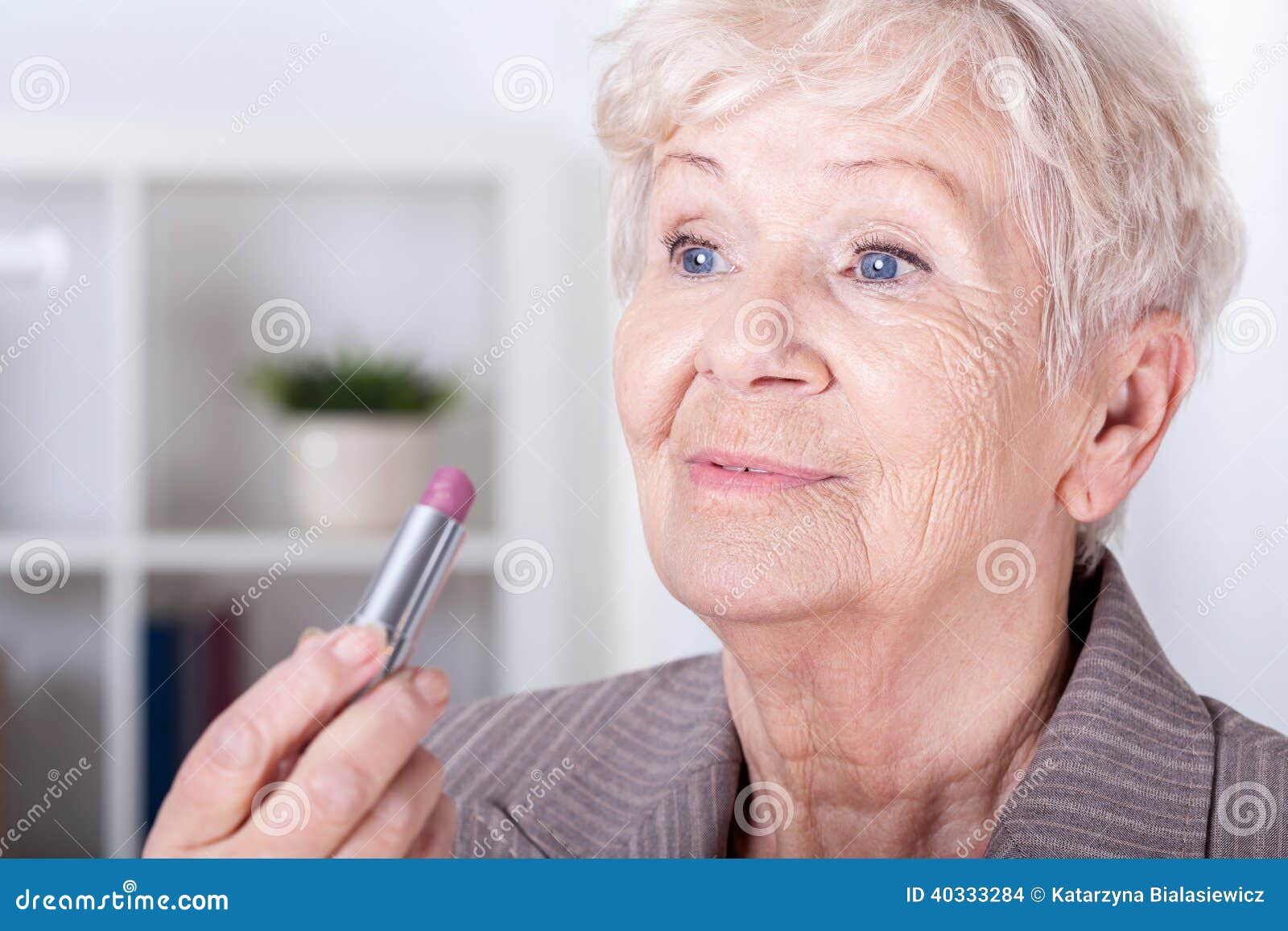 Senior Don't Put On That Lipstick Elderly Woman Putting on Lipstick Stock Photo - Image of lady, female