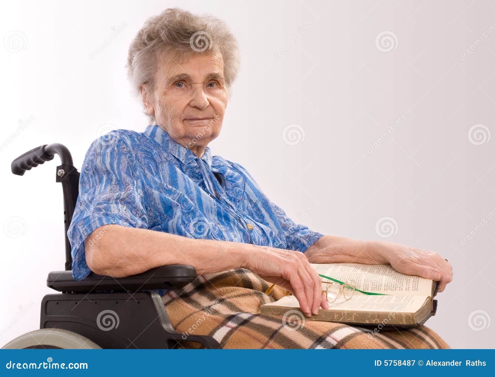 Elderly Woman in Wheelchair Stock Image Image of helping, aging 5758487