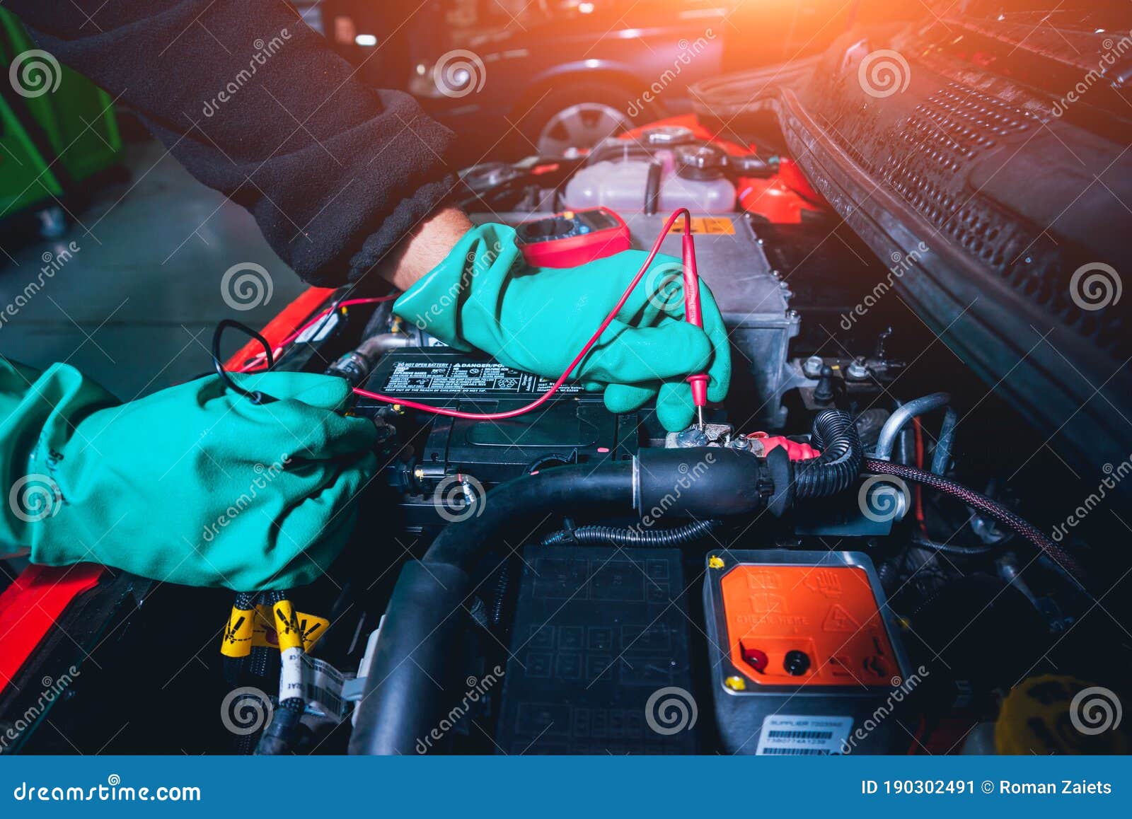 Electic Car with Open Hood. Details of Electric Car Engine Stock Image Image of mechanical