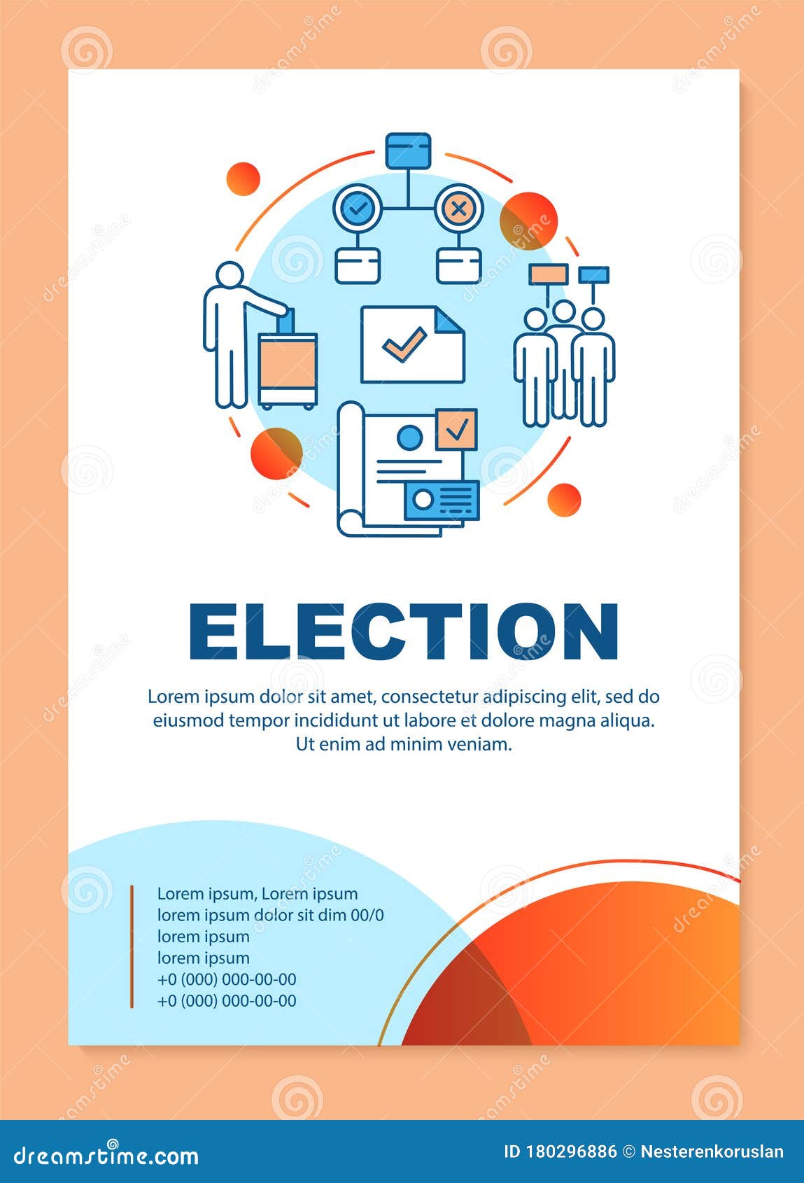 Election Brochure Template Layout. Holding Parliamentary Voting With Regard To Free Election Flyer Template