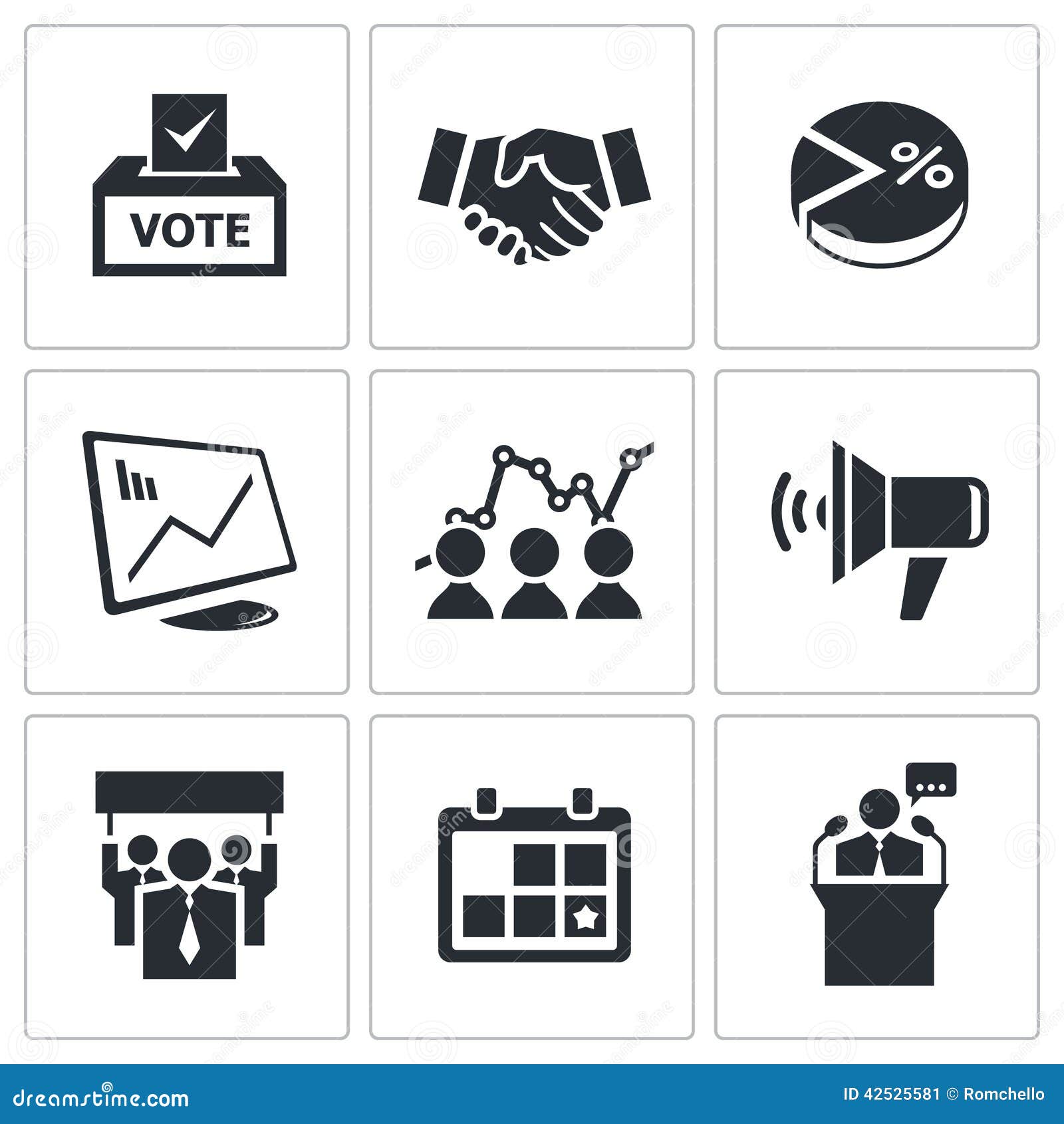 election icons set