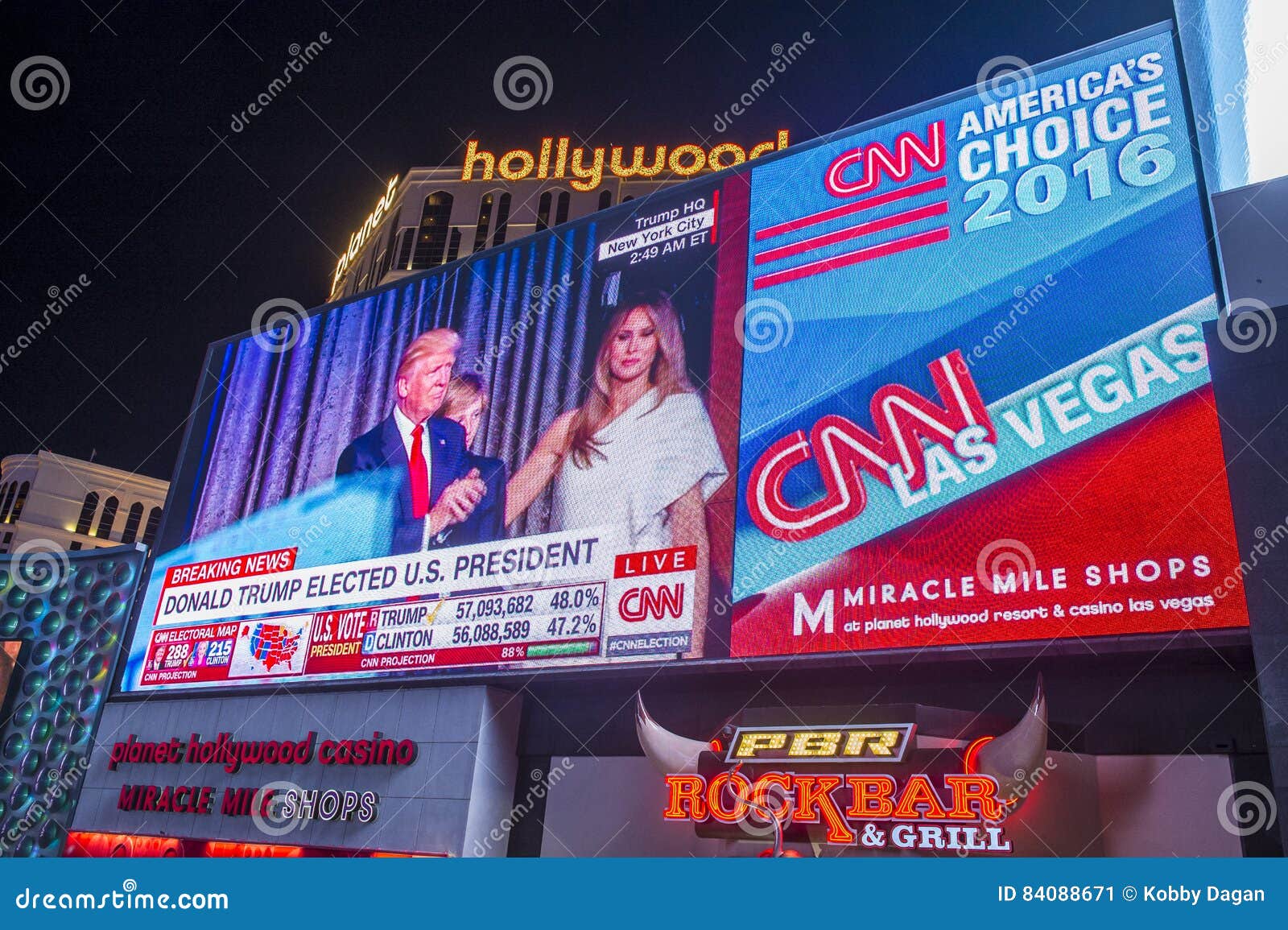 Election Night in Las Vegas Editorial Photo Image of donald, party