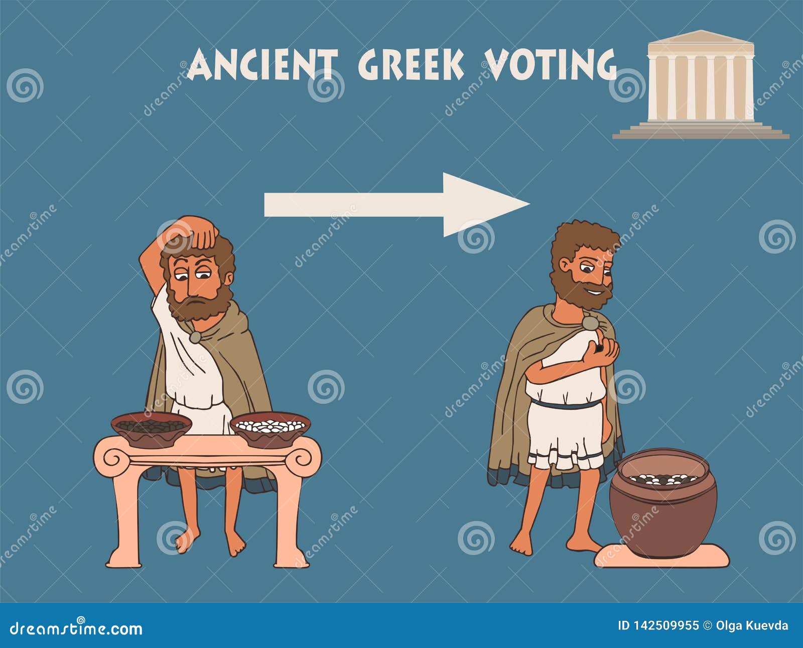 Election Process in Ancient Greece Cartoon Stock Vector - Illustration of  voting, culture: 142509955