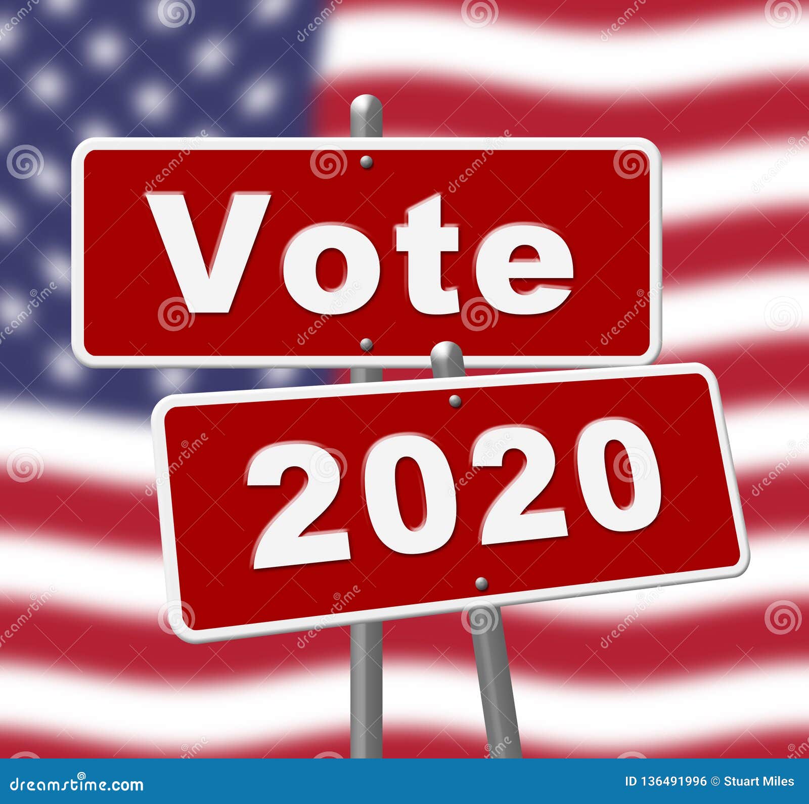2020 Election Usa Presidential Vote for Candidate - 2d Illustration ...