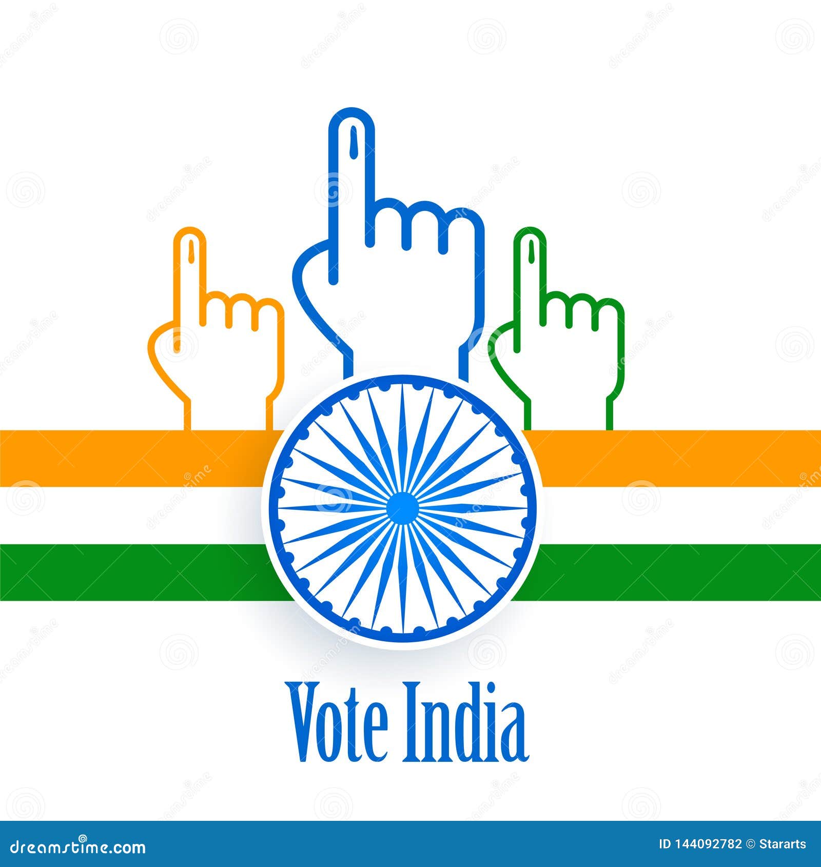 Free Vector General election background poster design