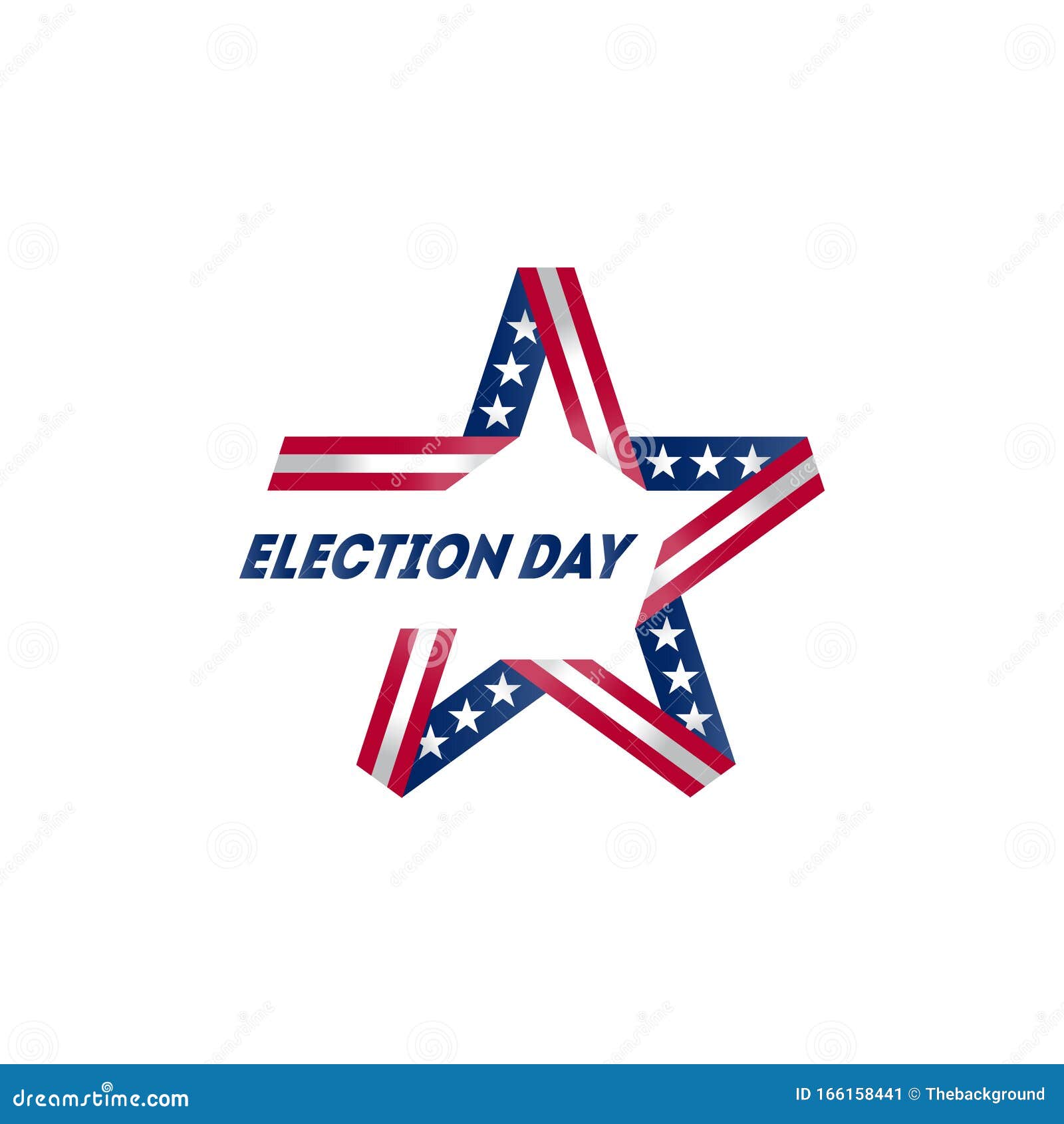 election voting poster. start of political election campaign. logo with american flag colors and s. stylized star