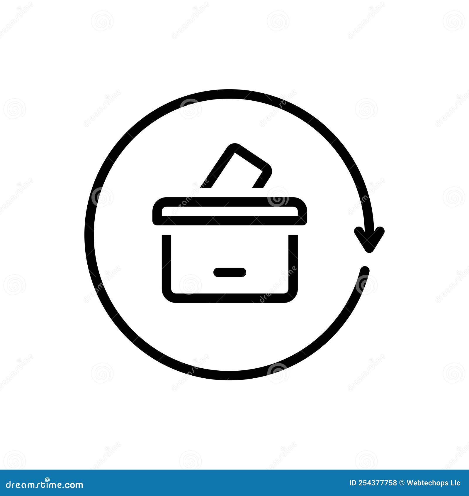 black line icon for electoral, elect and elective