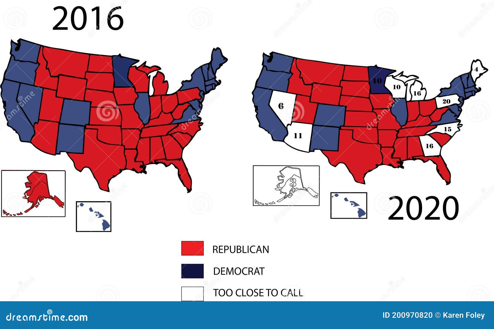 Political Map Usa Red Blue States - United States Map