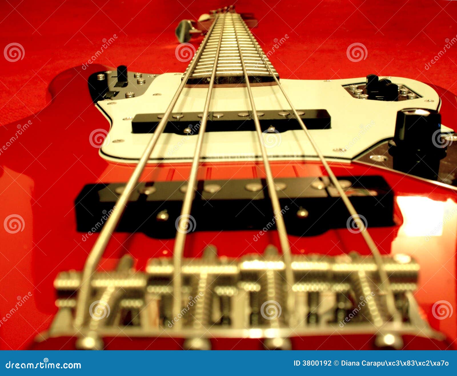 Electric Bass Guitar, 5 Strings Sunburst Bass Music Instrument Isolated