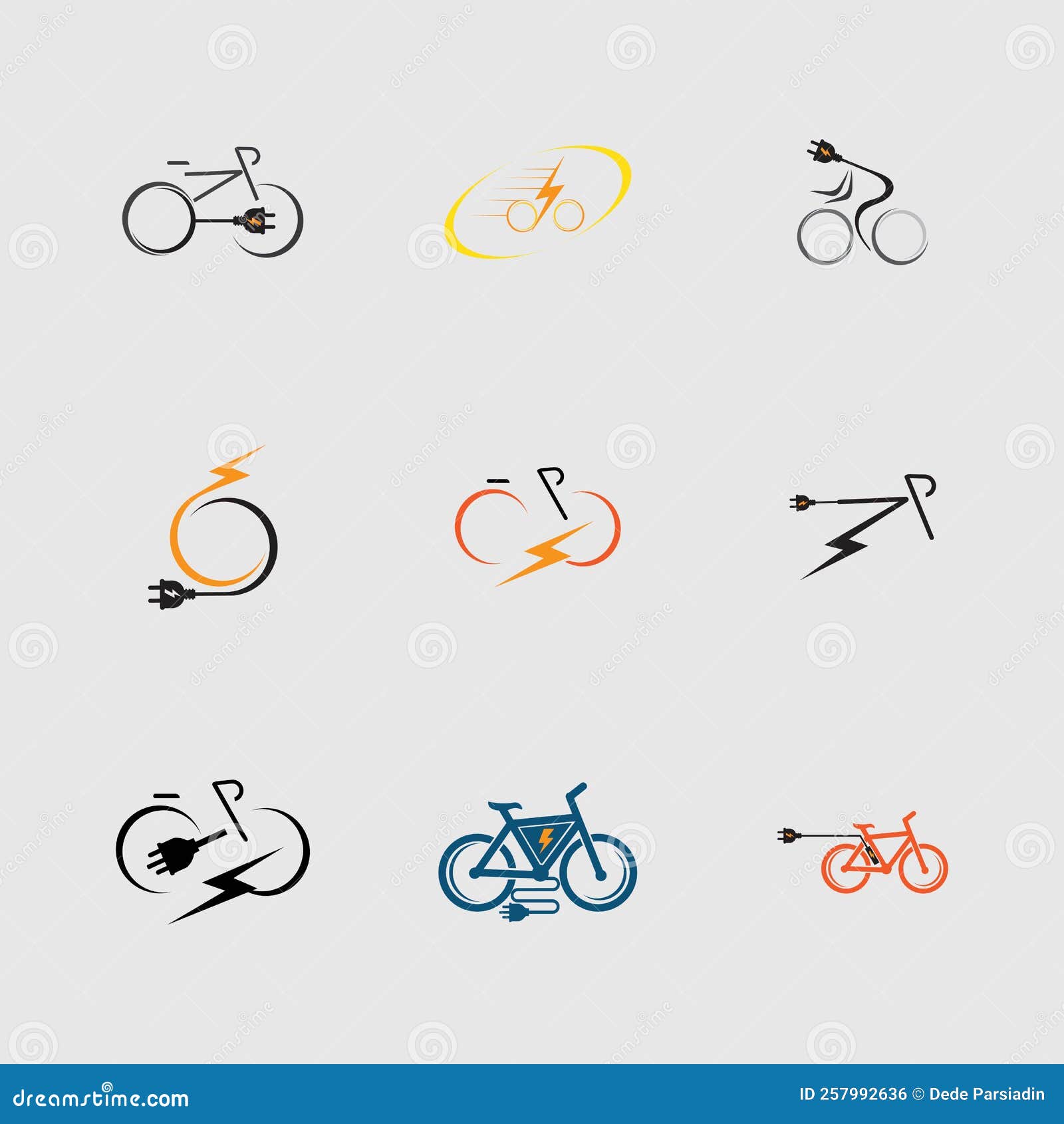 Electric Bike Icon Logo Design Element Stock Vector Illustration of