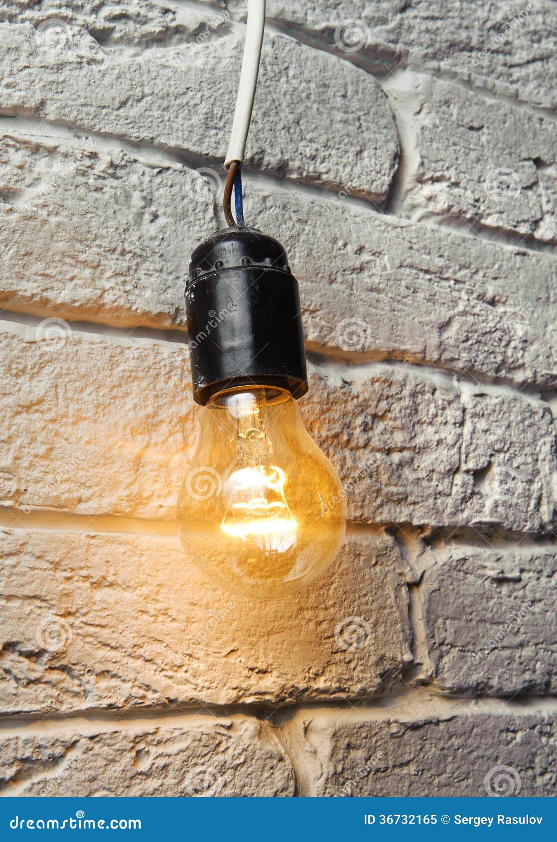 Electric bulb stock image. Image of yellow, incandescent 36732165