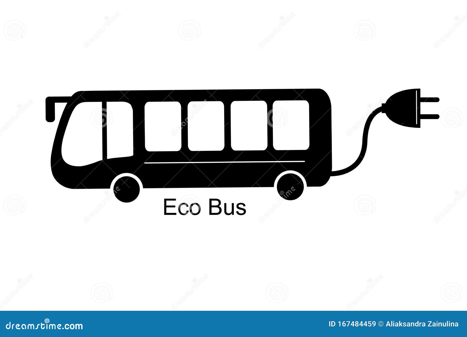 Electric bus sign stock vector. Illustration of cable 167484459