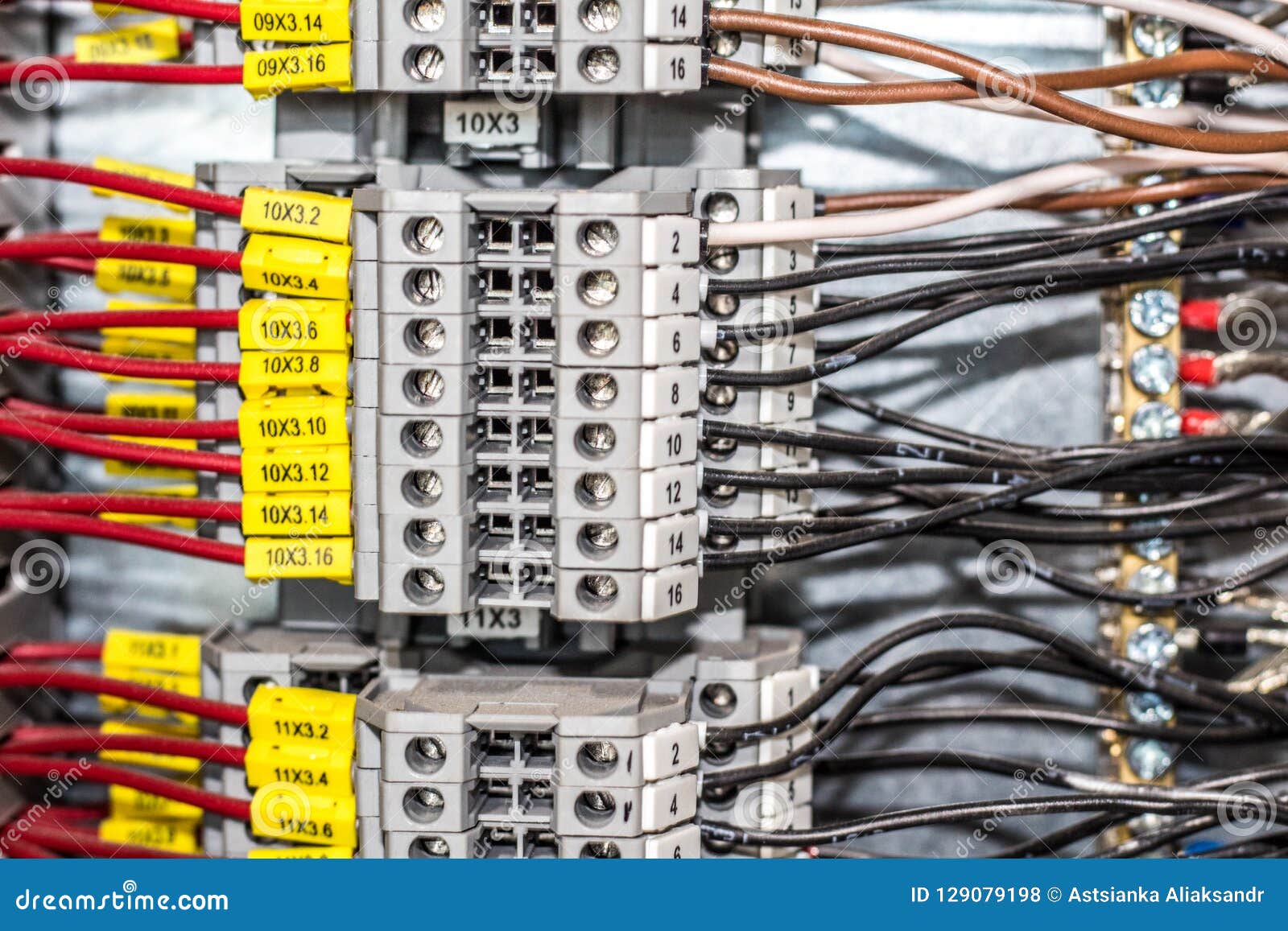 Electric with Wires Connections Stock Photo Image of