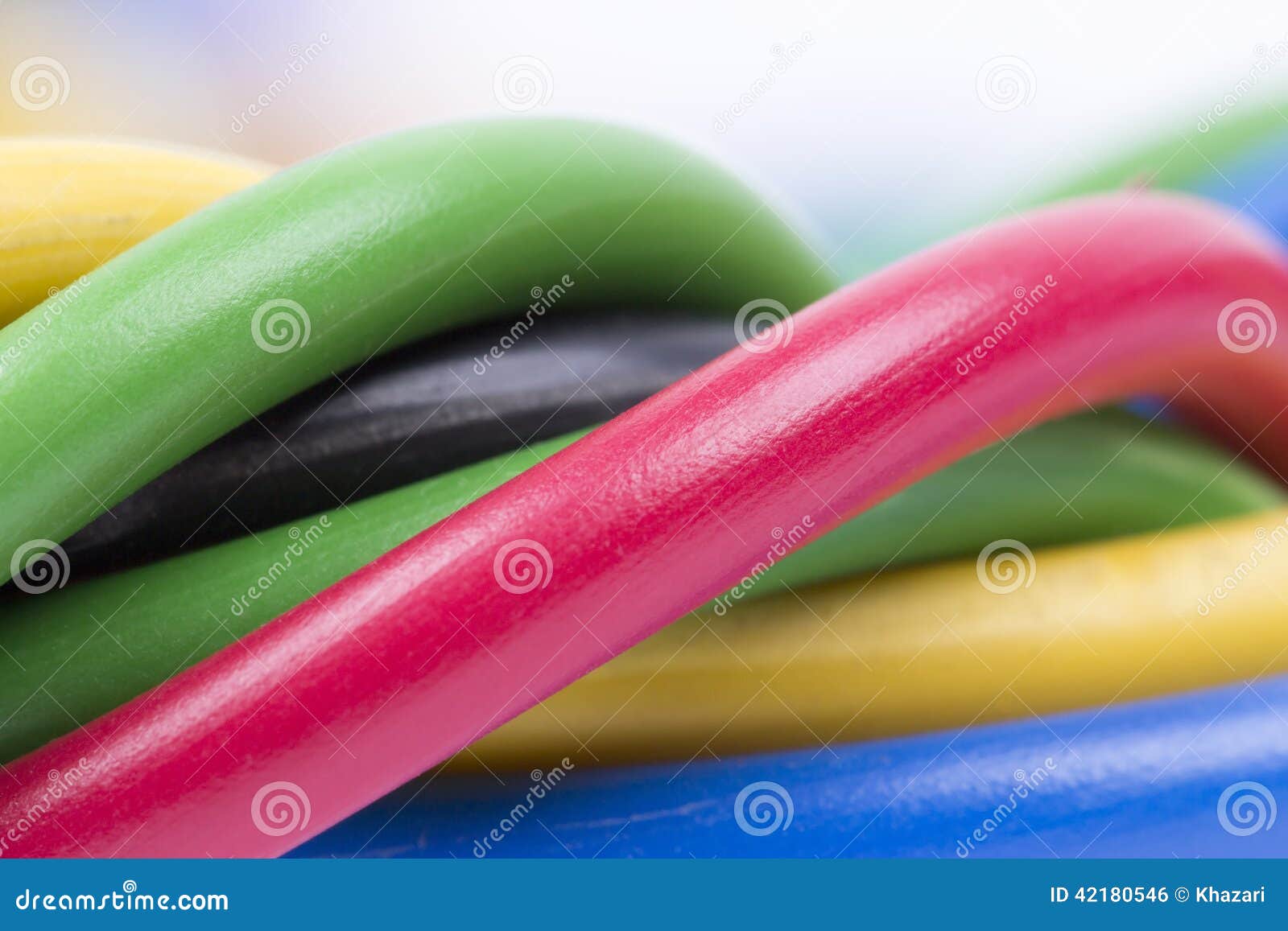 Electric cable stock photo. Image of color, copy,