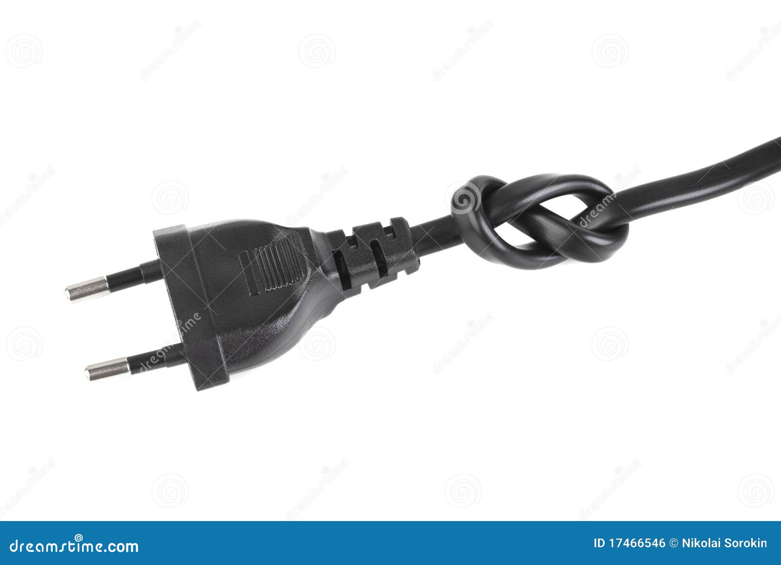 Electric cable with knot stock photo. Image of light 17466546