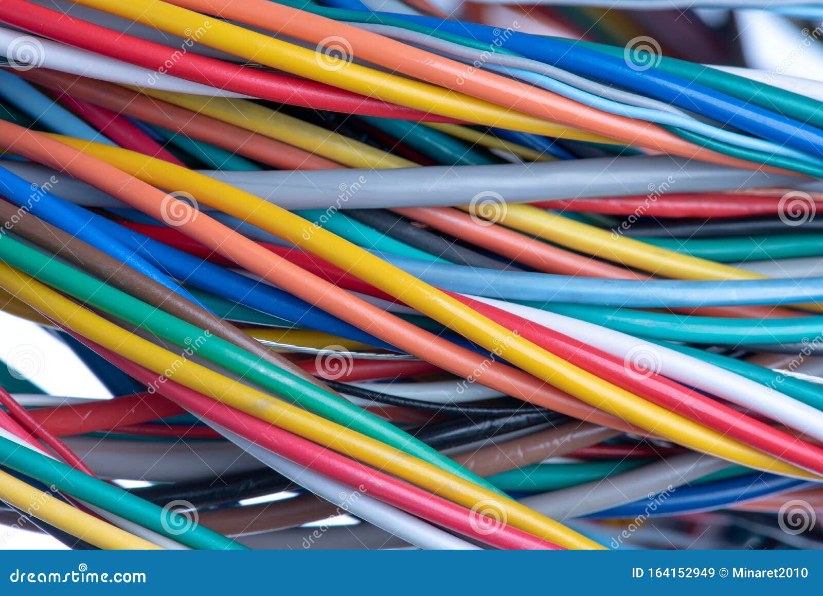 Electric cables and wires stock image. Image of cord 164152949