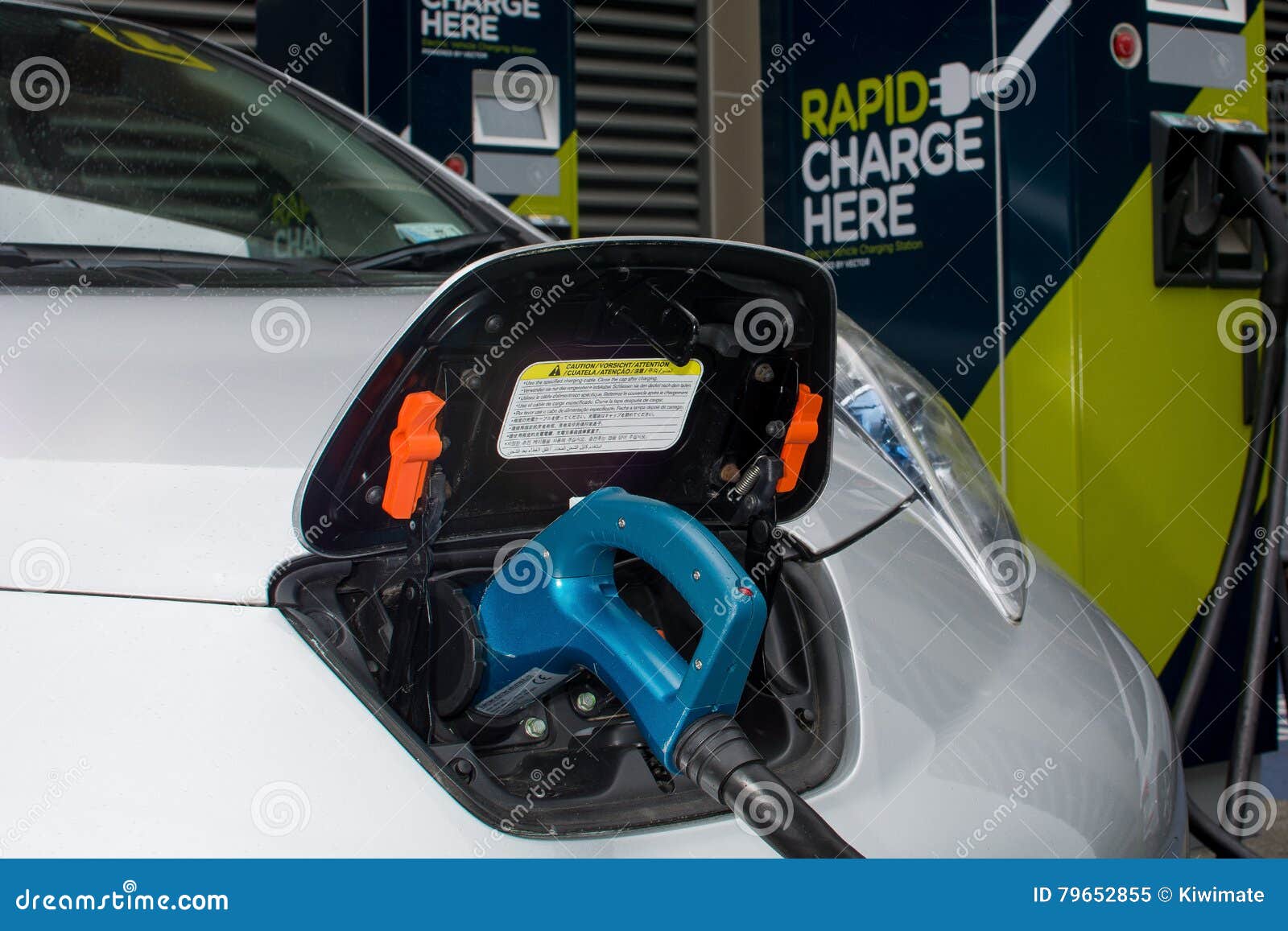 Electric car charging stock image. Image of supply, hybrid 79652855
