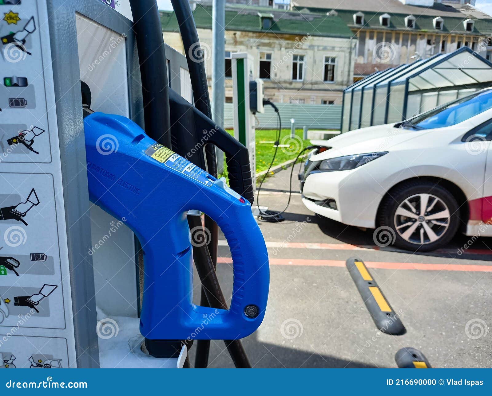 Electric Car Charging Point, Electrical Car Charging Station in Bucharest, Romania, 2021