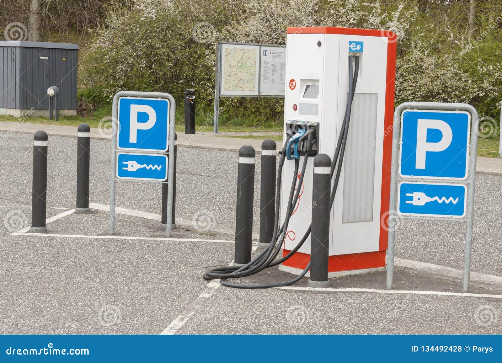 Electric Car Charging Station Denmark Stock Photo Image of charging