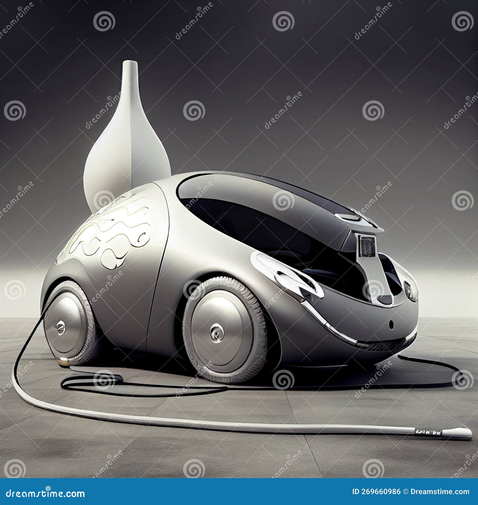 Electric car concept stock illustration. Illustration of battery