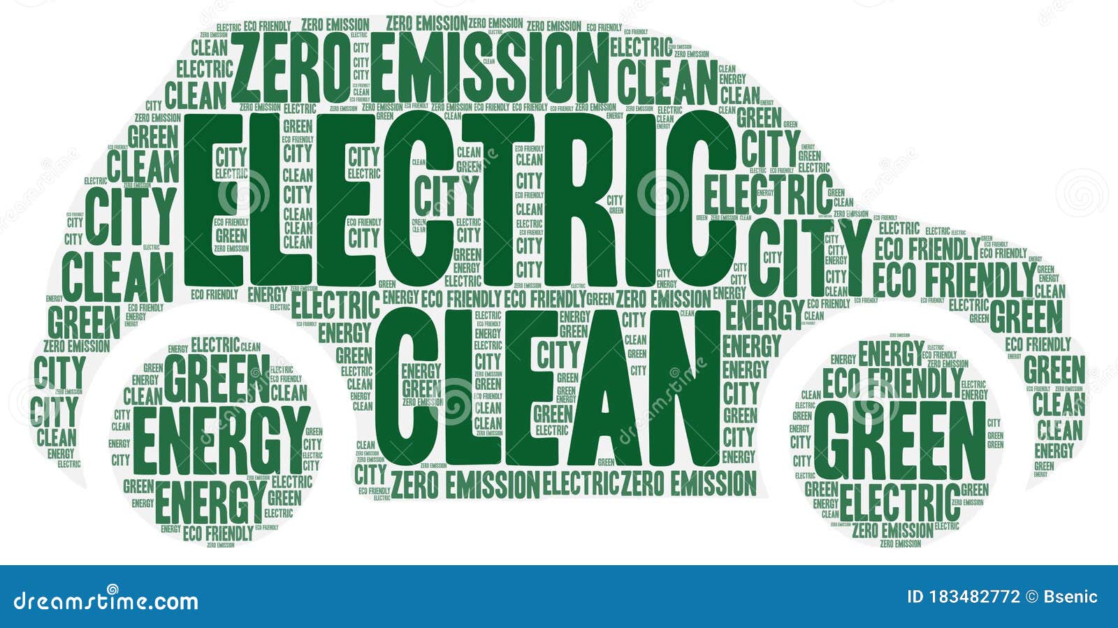 electric car - ev vehicle clean and green