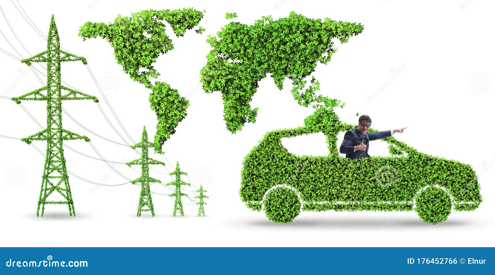 Electric Car and Green Energy Concept Stock Photo Image of future