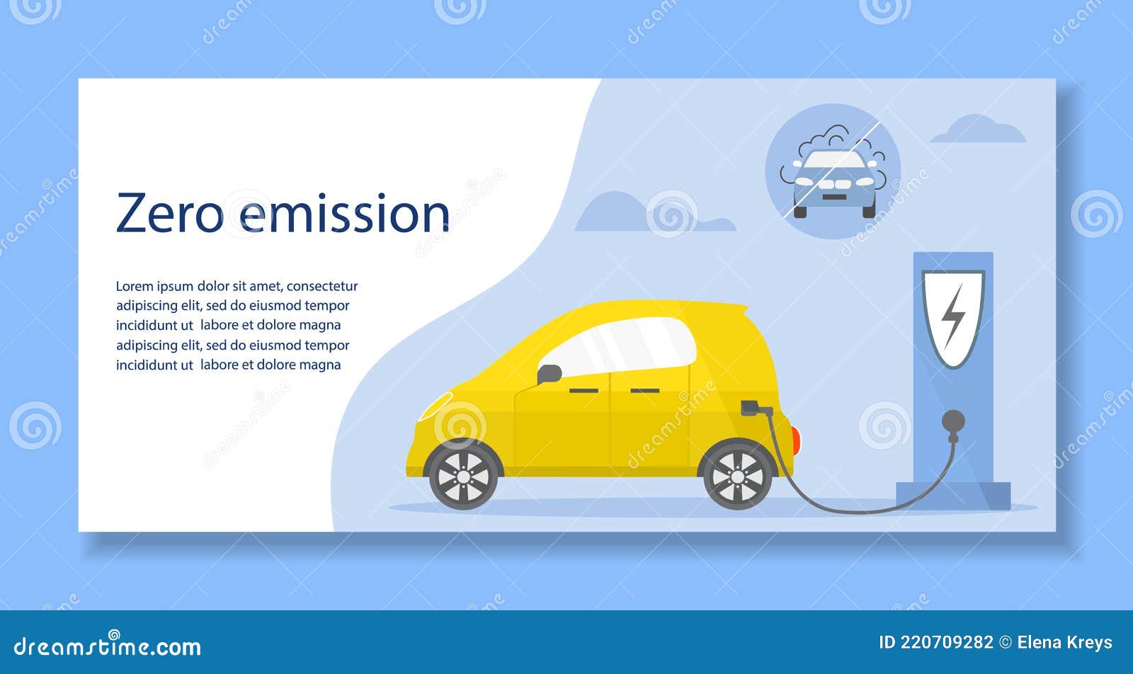 Electric Car Green Energy Transport ECO Friendly Stock Vector ...