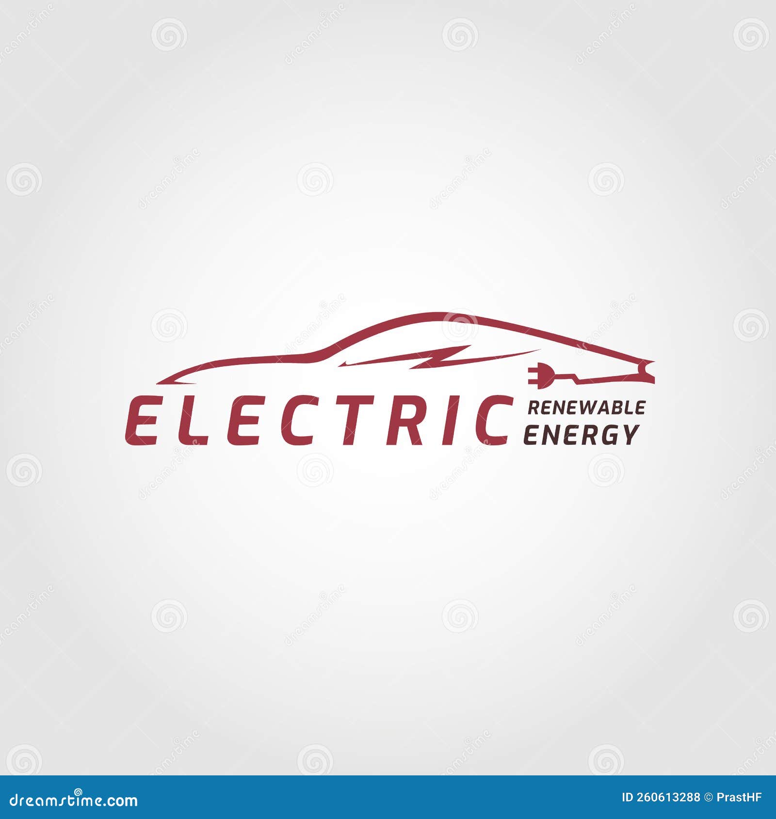 Electric Car Logo. Creative Electric Car Concept Vector Illustration