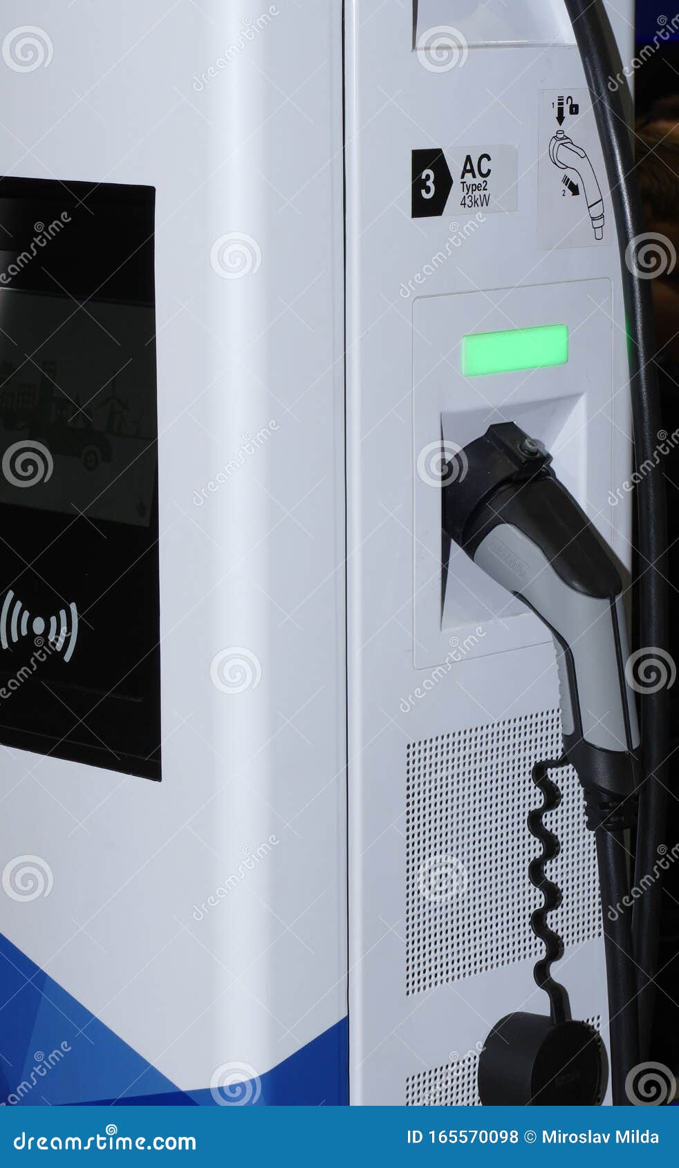Electric Cars Quick Charge Station Stock Photo Image of power, green