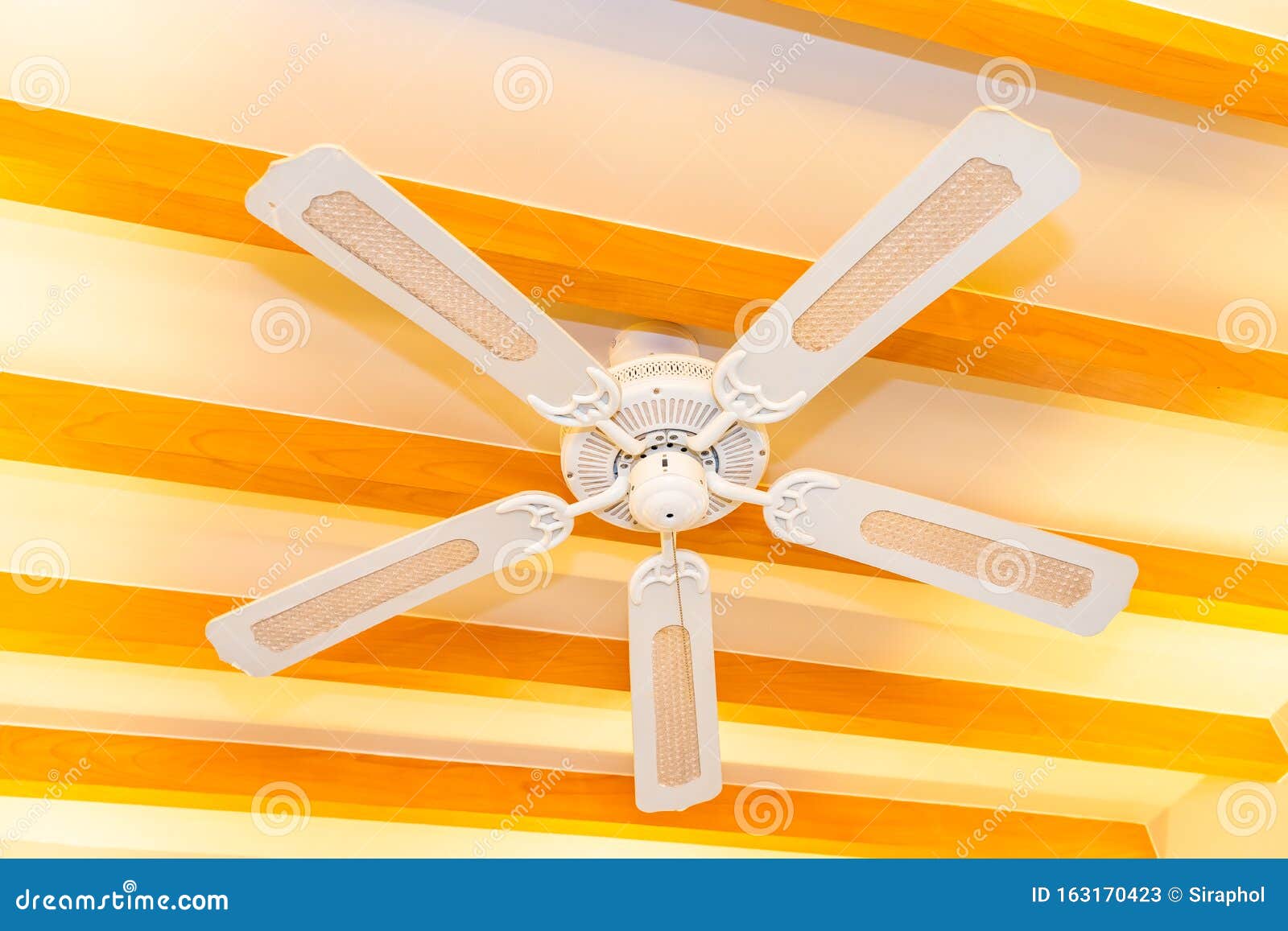 Electric Ceiling Fan Decoration Interior Of Room Stock Image