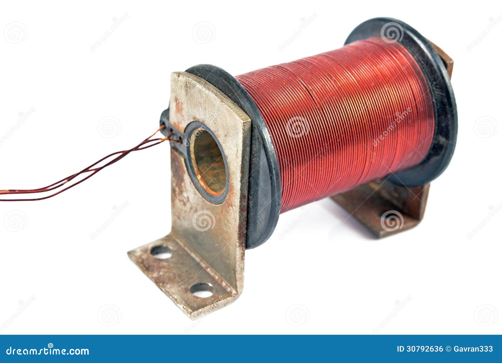 Electric coil motor stock photo. Image of metal, aged 30792636