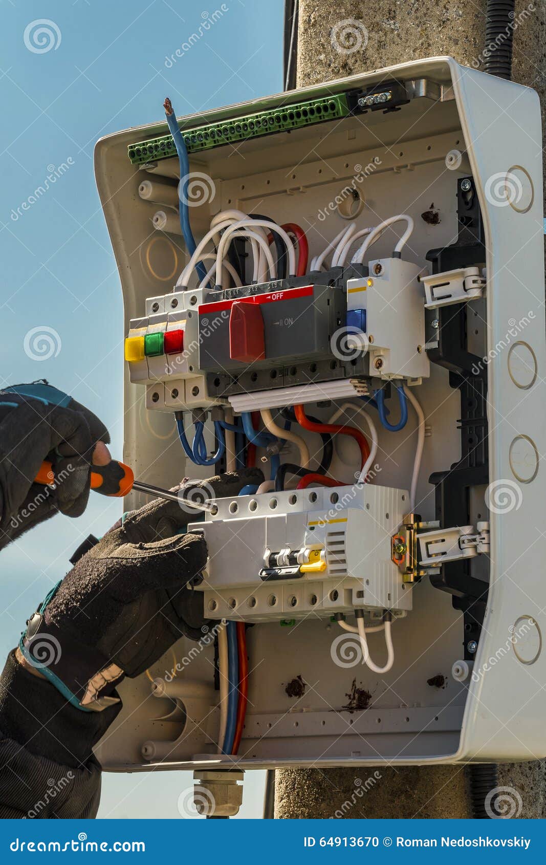 Electric control panel stock photo. Image of panel, energy 64913670
