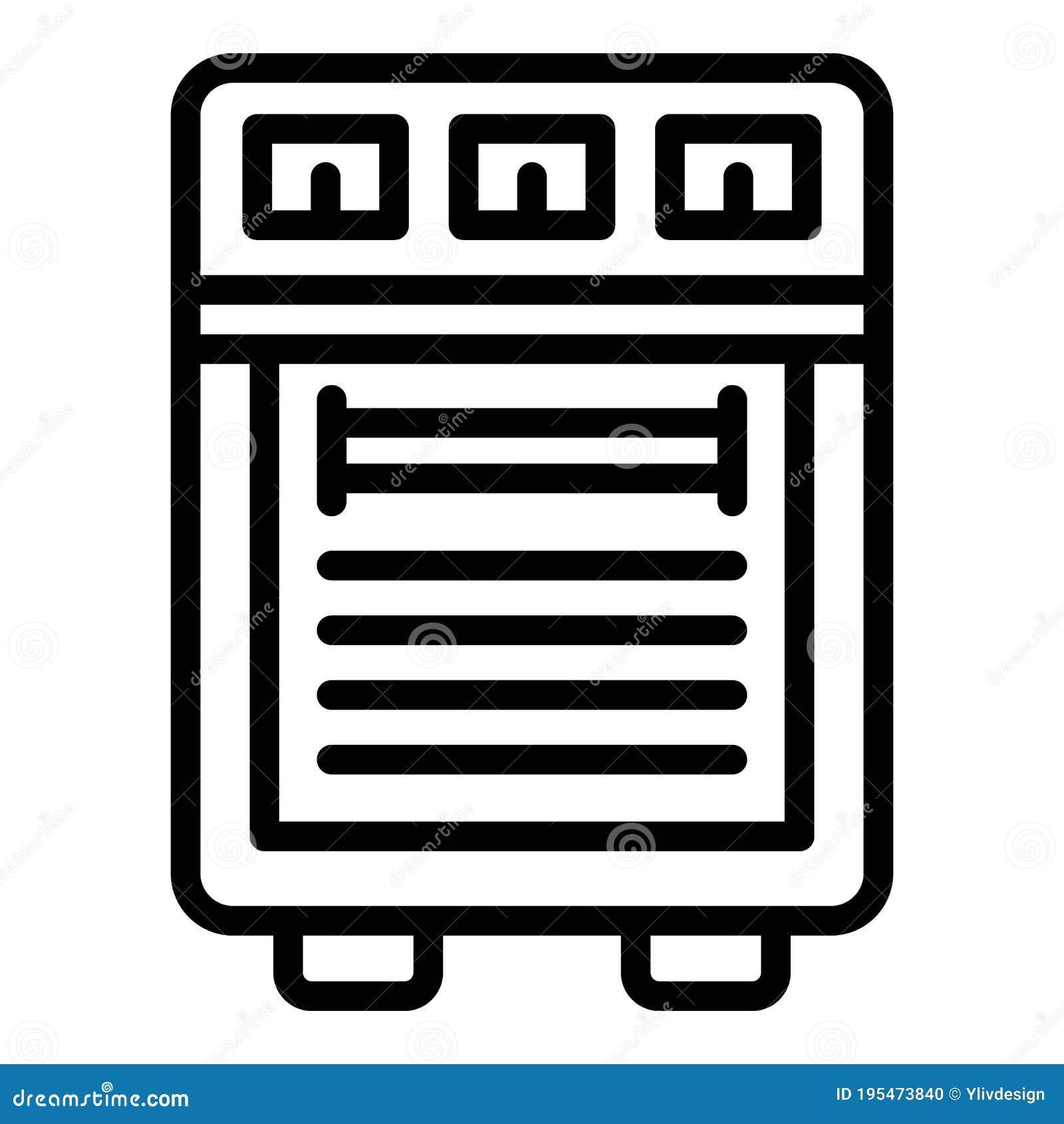 Electric Cooker Icon, Outline Style Stock Vector Illustration of