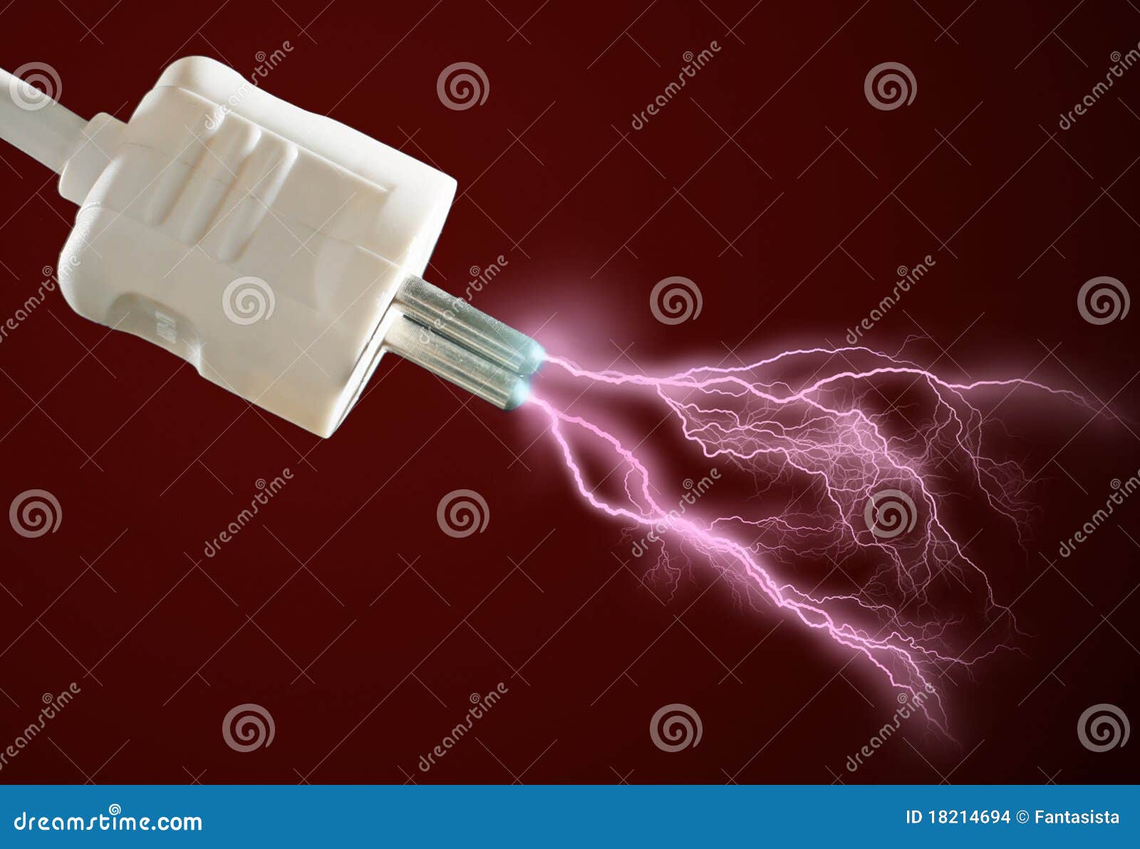 Electric discharge. stock photo. Image of lightning, wire 18214694
