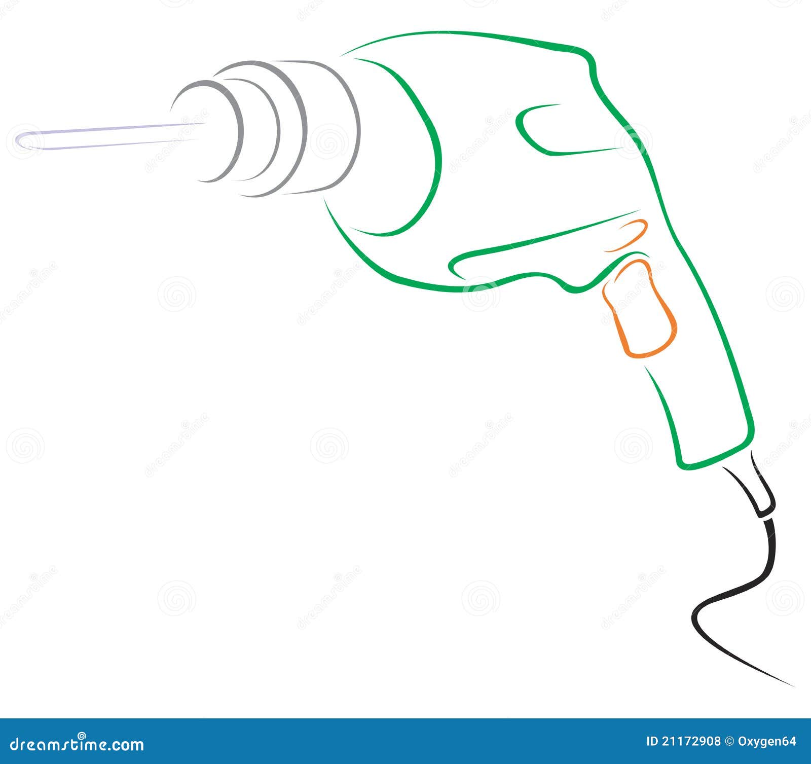 Electric drill stock vector. Illustration of logo, equipment - 21172908