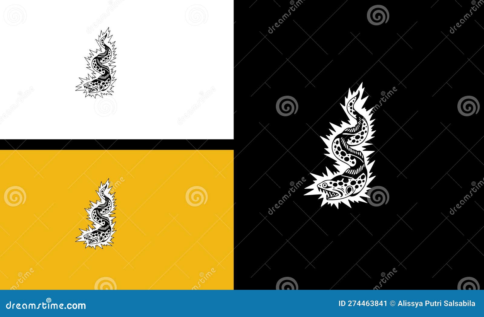 Electric Eels Logo Vector Symbol Icon Design Illustration