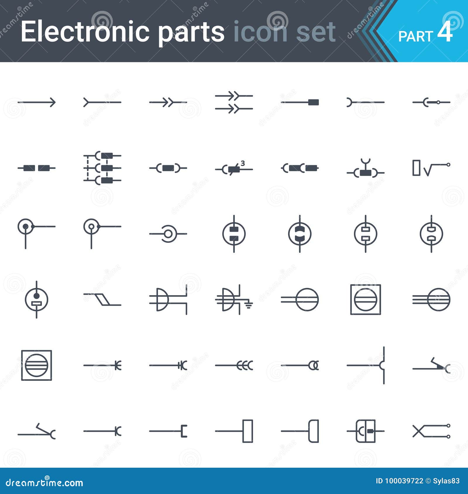 Electric And Electronic Circuit Diagram Symbols Set Of ... wiring diagram symbols connectors 