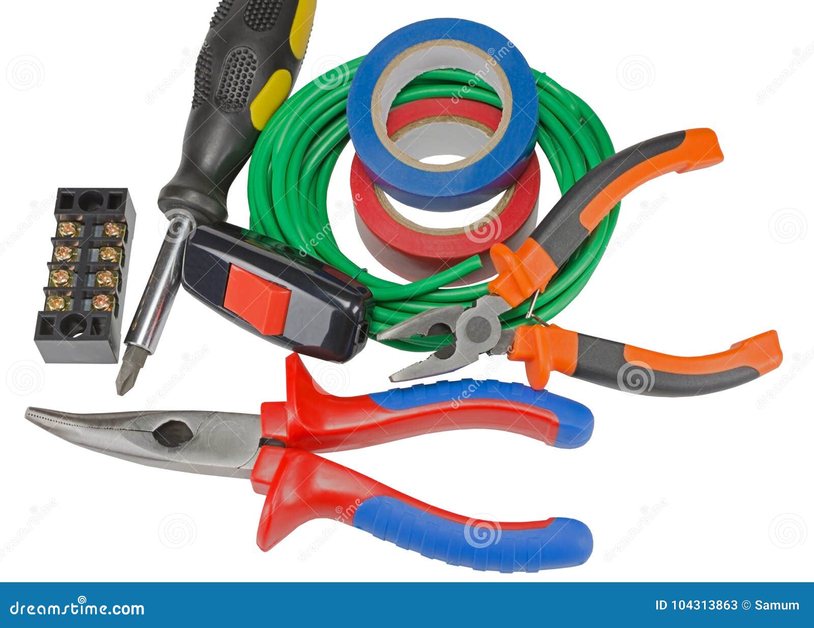 Electric Equipment on White Stock Image Image of electricity