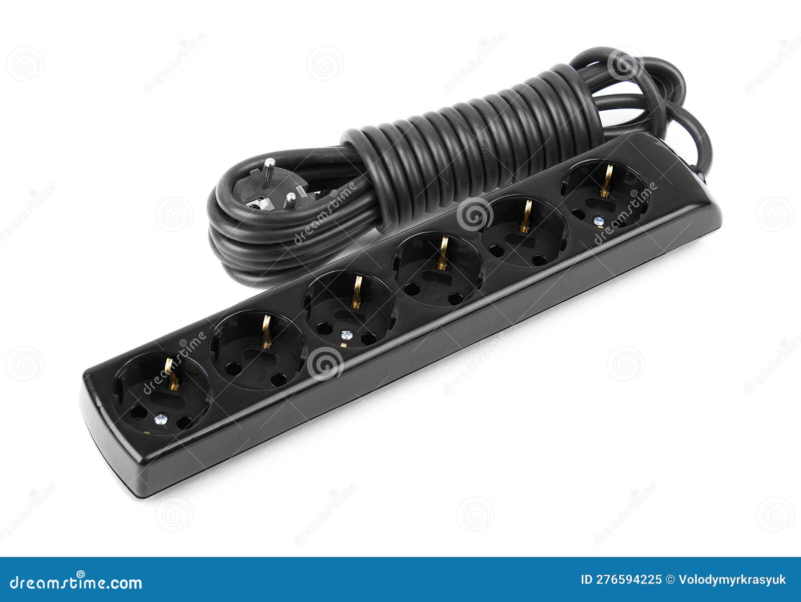 Electric Extender Cable on a White Background Stock Image Image of