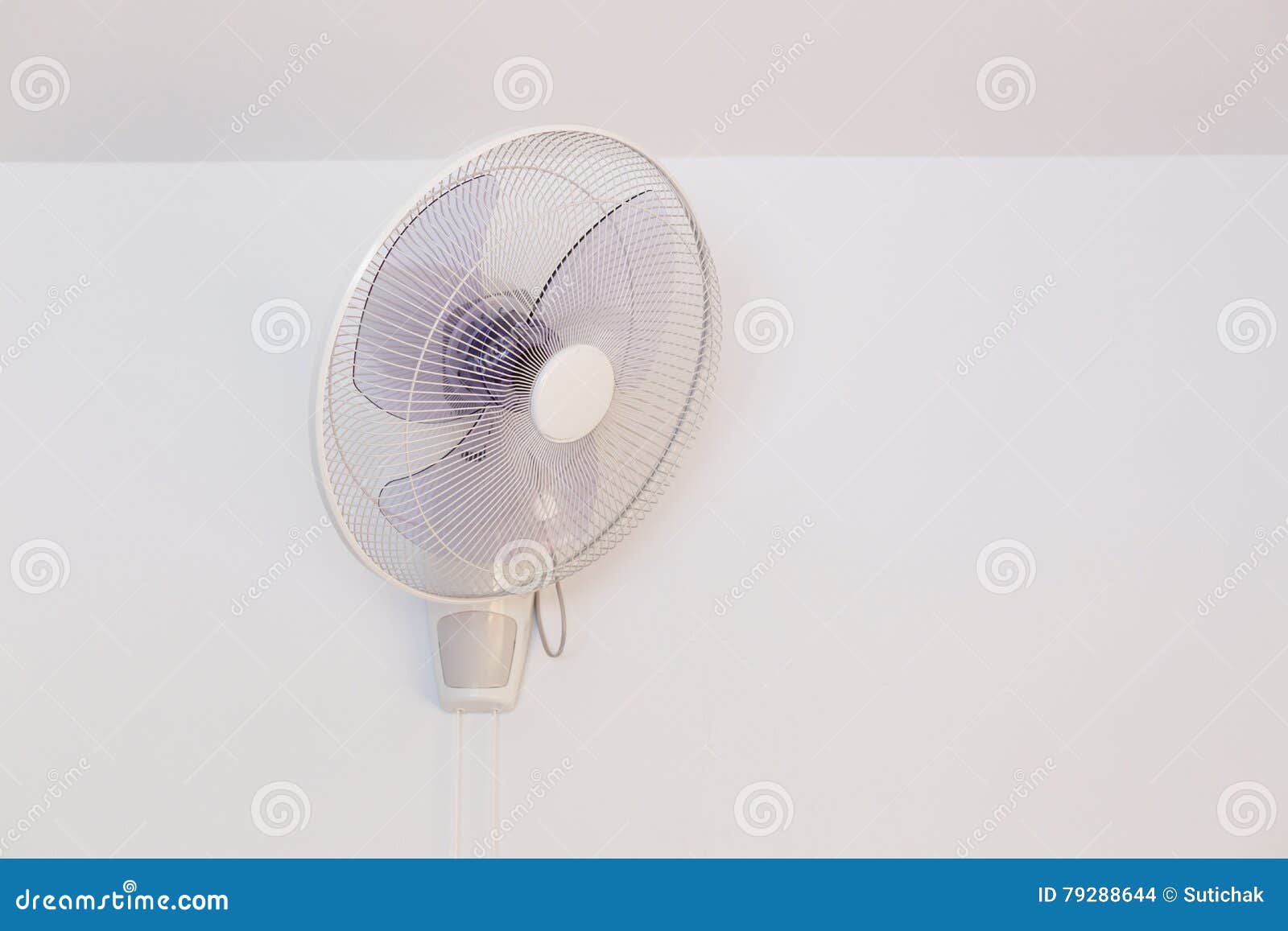 Electric Fan Hanging on White Wall Stock Photo Image of condition