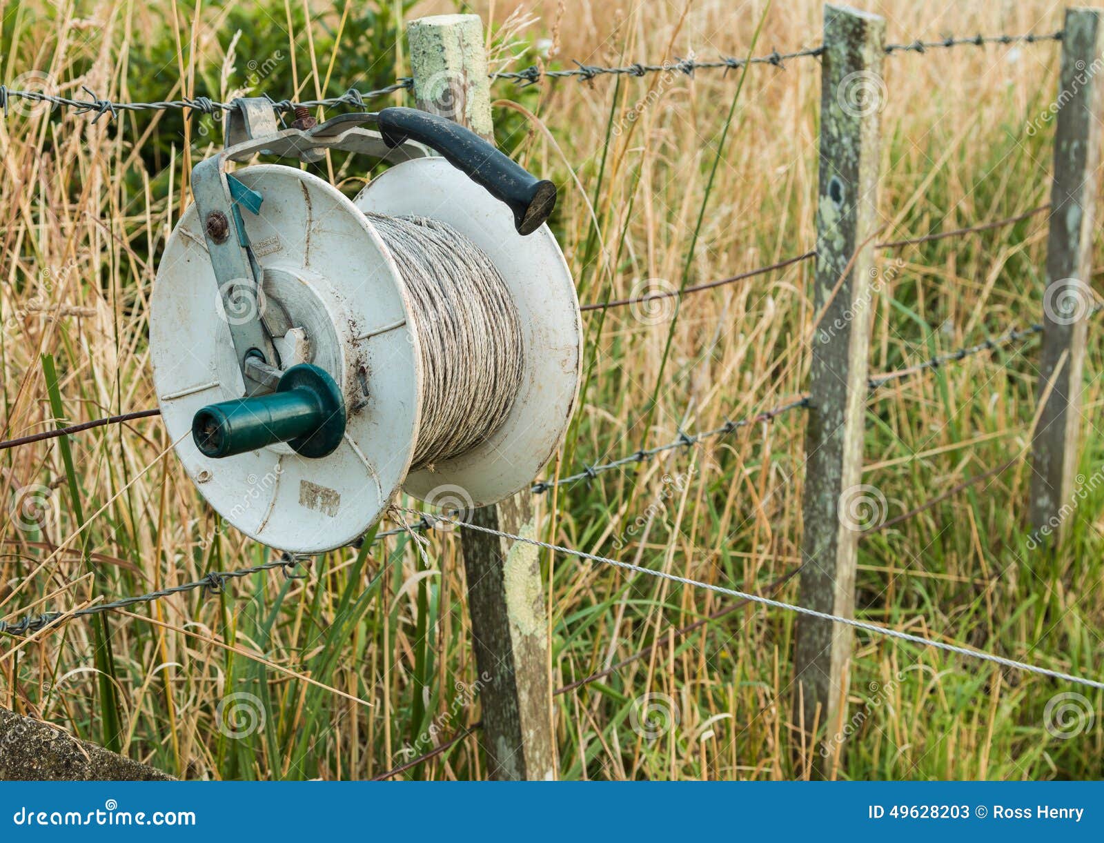 Electric Fence Reel stock image. Image of tool, fence 49628203
