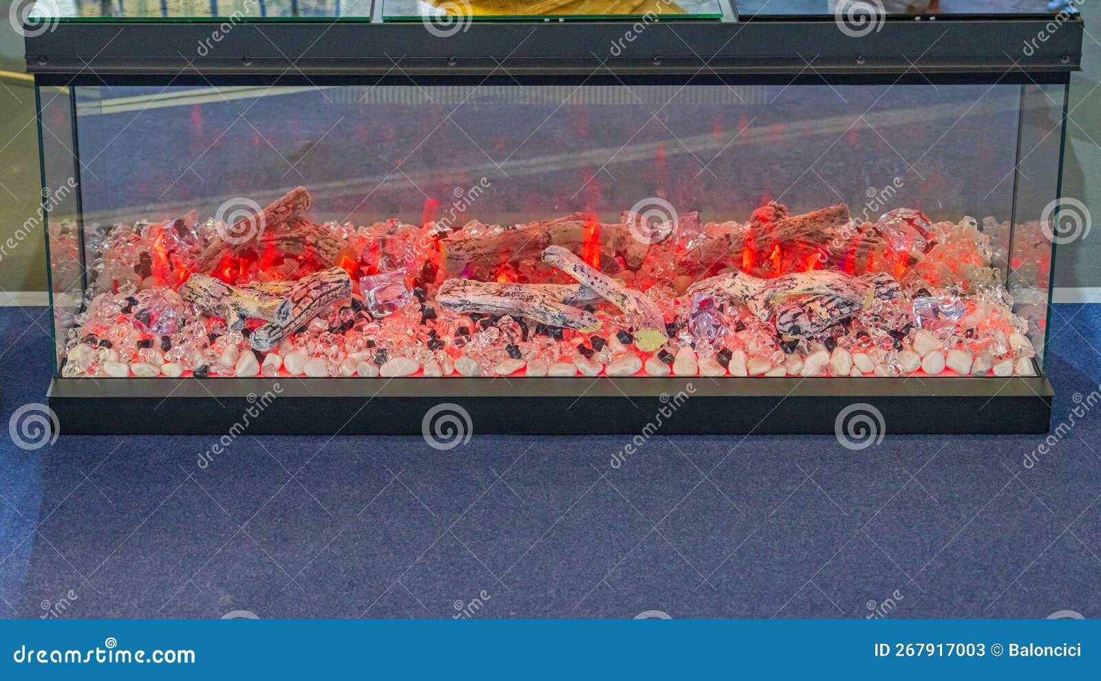 Electric Fireplace Coffee Table Stock Image Image of modern, room