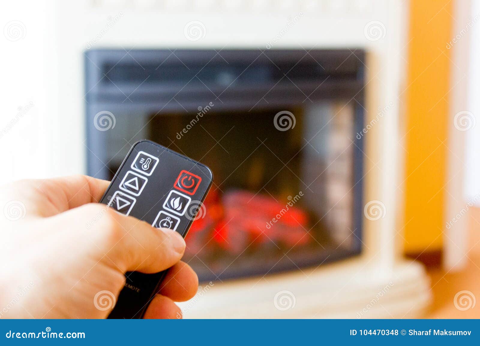 Electric Fireplace Remote Control Stock Photo Image of remote