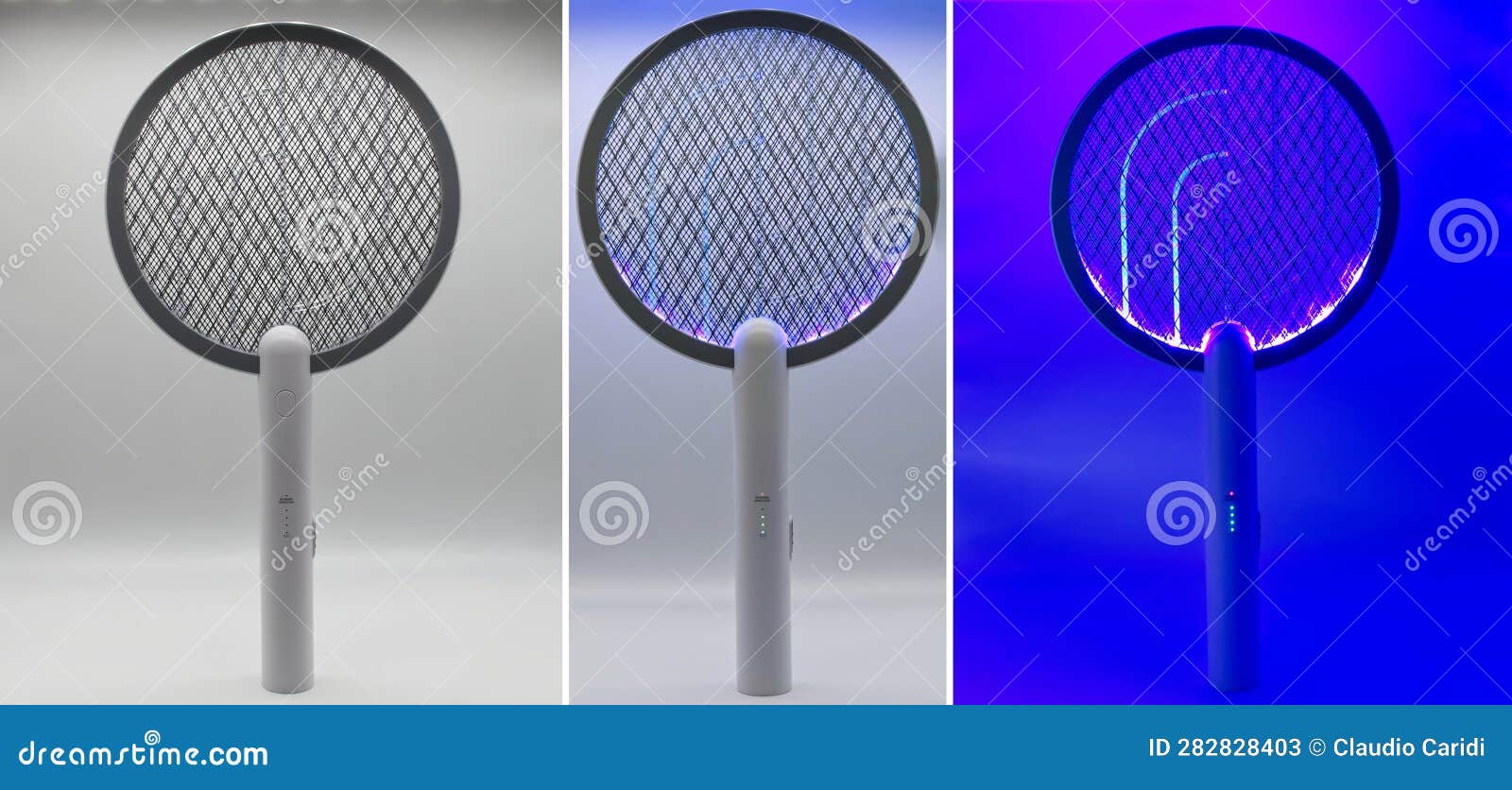 Electric Fly and Mosquito Swatter Comparison between on and Off Stock