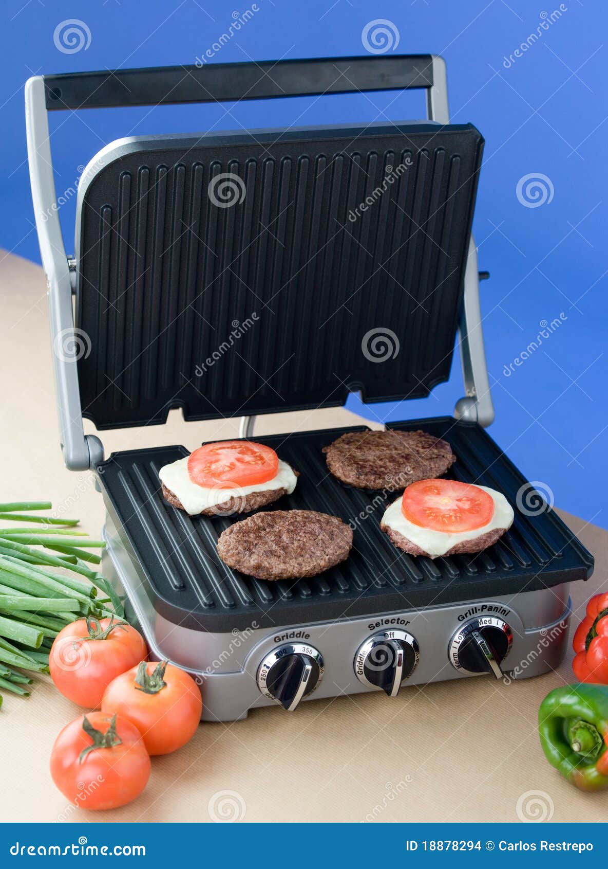 Electric Grill stock photo. Image of studio, household - 18878294