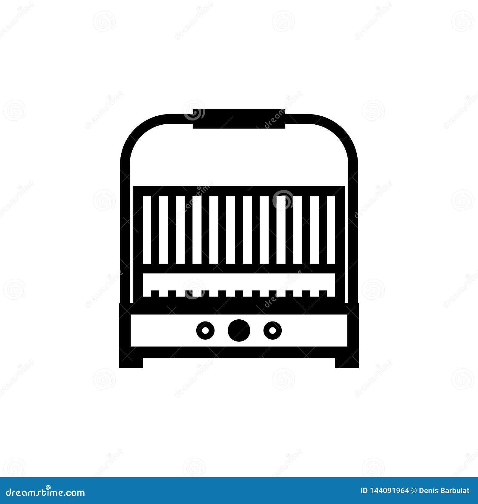 Electric grill icon stock vector. Illustration of vector 144091964