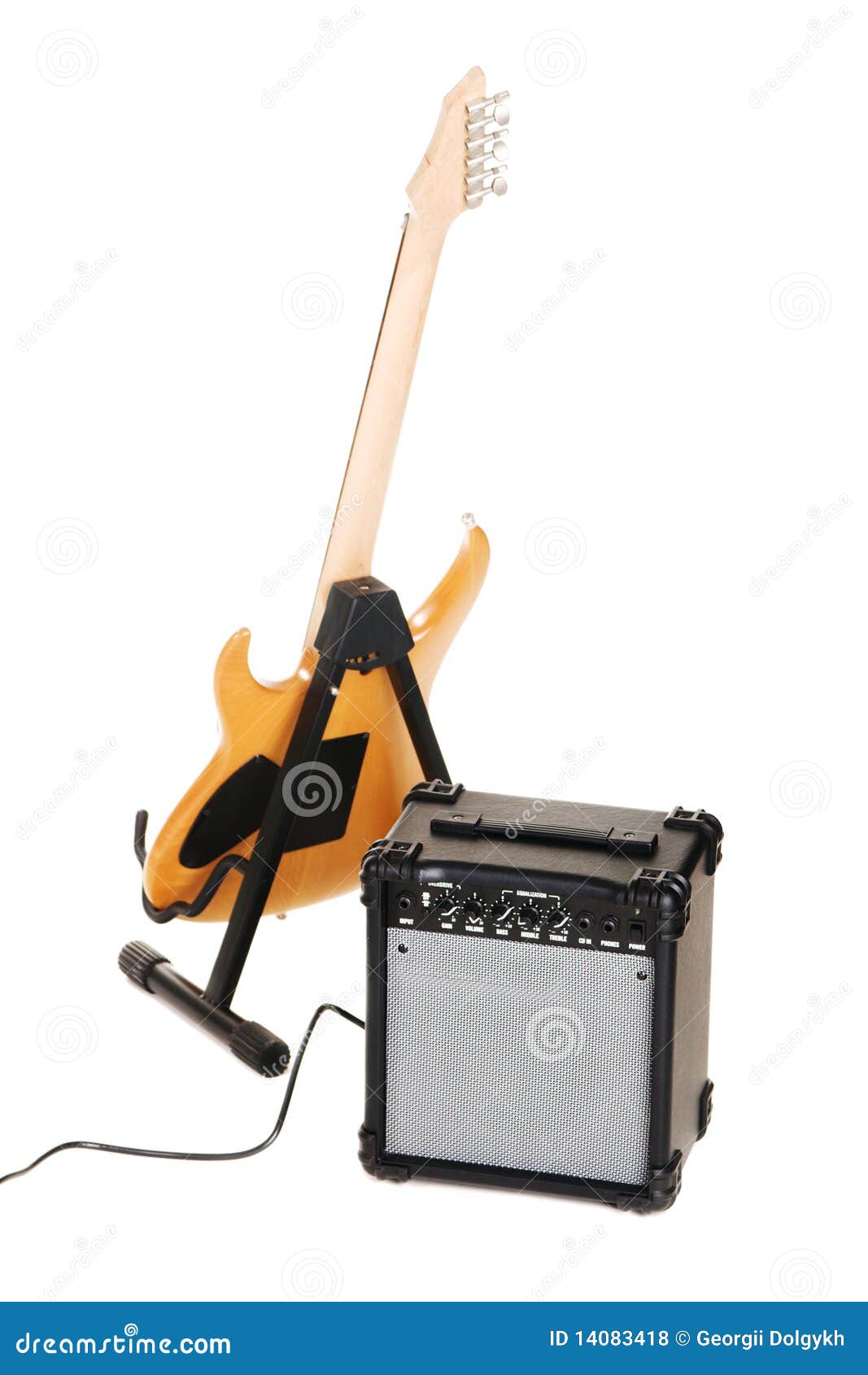 Electric Guitar with Amplifier Stock Photo Image of button, blues