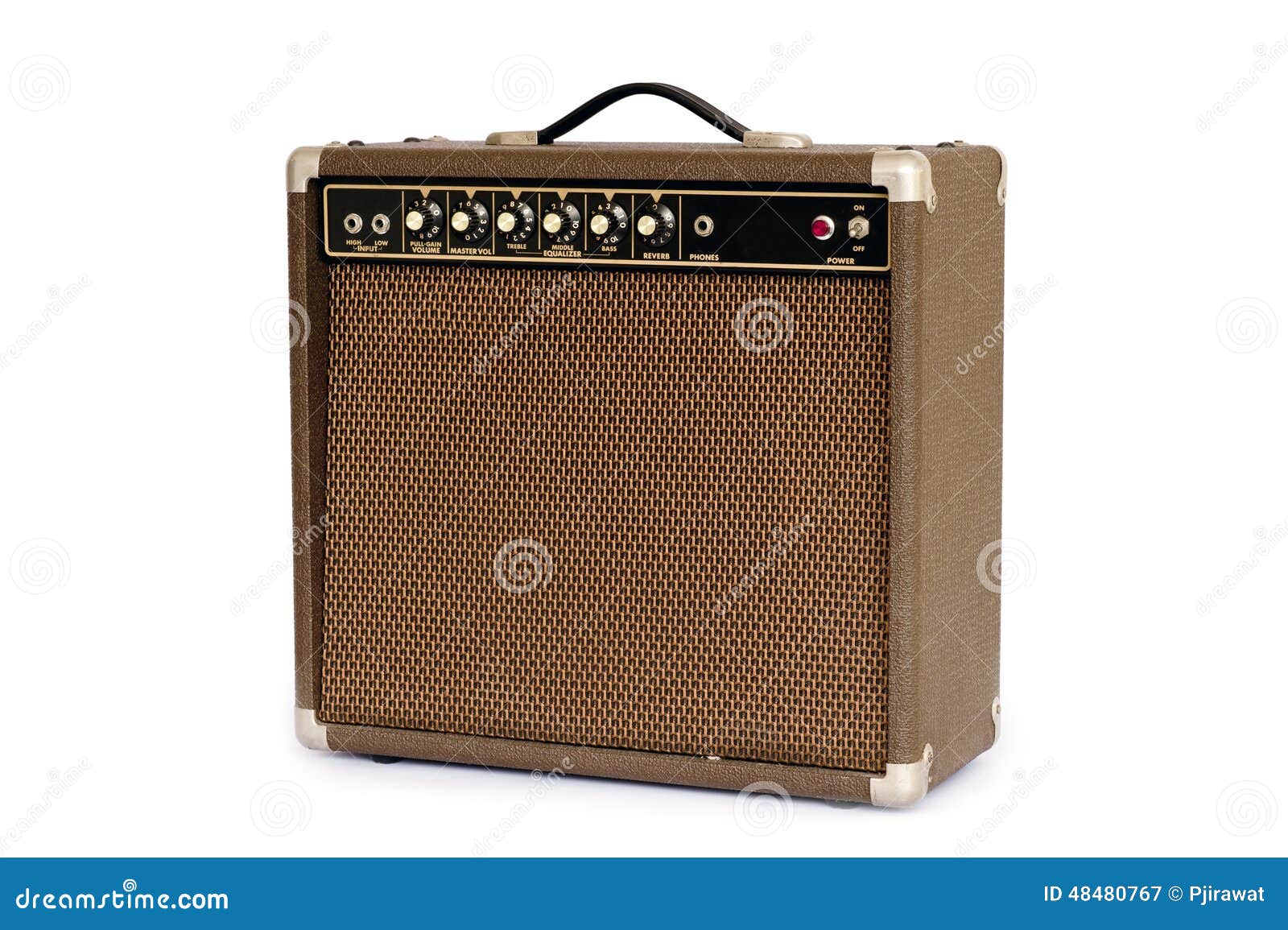 Electric guitar amplifier stock image. Image of isolated 48480767