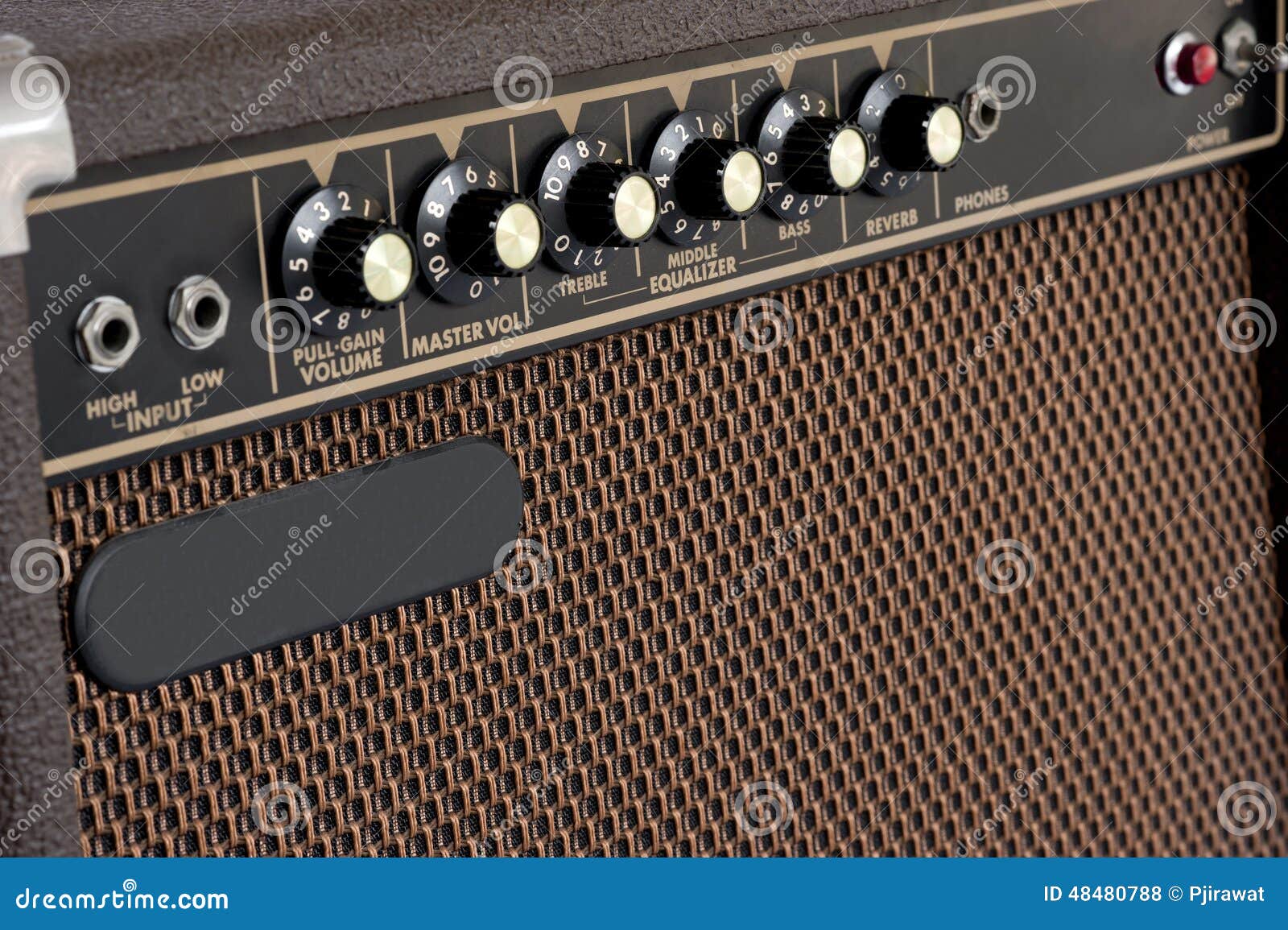 Electric guitar amplifier stock photo. Image of loud 48480788