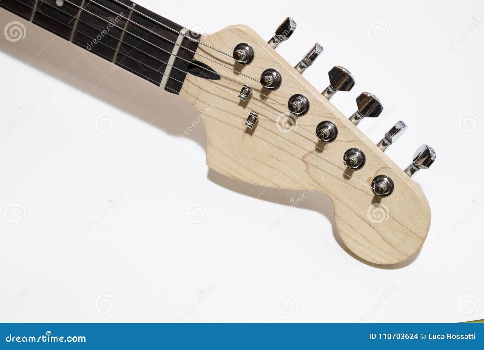 Electric Guitar Composition in a White Background Stock Photo Image